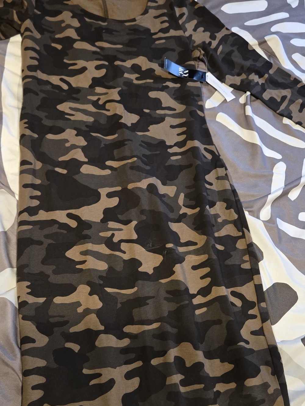Soho Camo Maxi Skirt in Brown and Black
